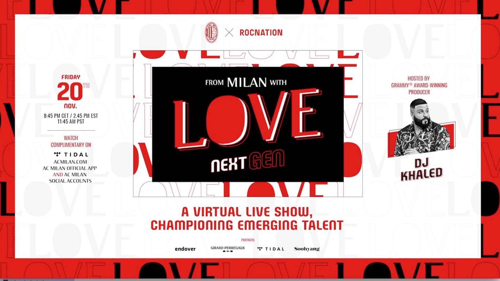 "From Milan with Love", show in musica per sostenere i giovani talenti della next gen