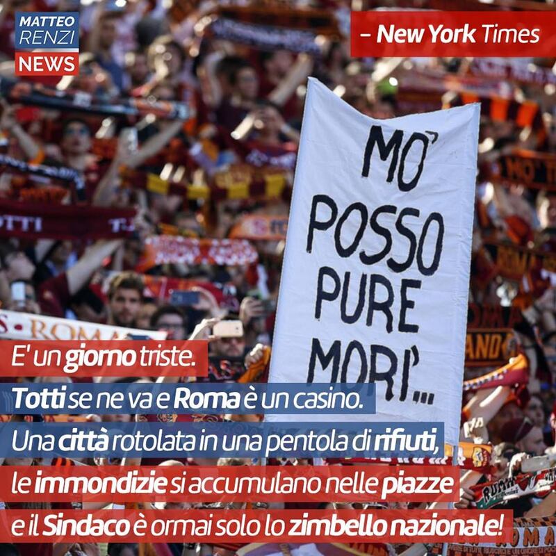 Per il Pd Matteo Renzi è come Francesco Totti 2
