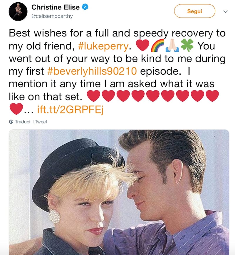 Luke Perry, il sostegno social dei vip: foto 3