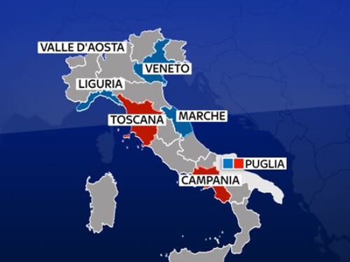 Ecco la nuova "mappa" d'Italia: il centrodestra governa in 15 Regioni