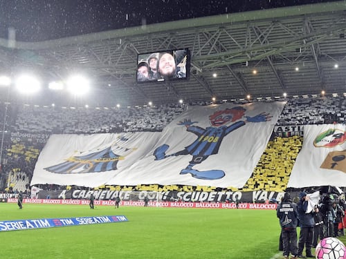 Sfottò in curva bianconera contro l'Inter