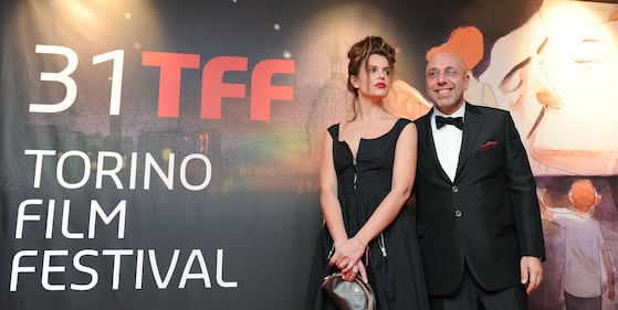 Paolo Virzì e Micaela Ramazzotti all'inaugurazione del 31° TFF al Lingotto, Torino (2013)