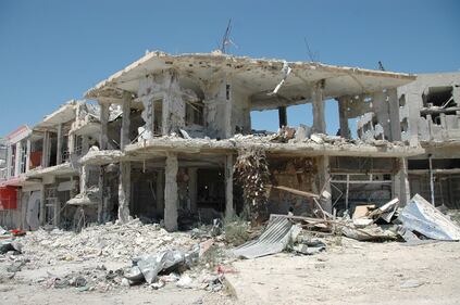La distruzione nella città di Qusayr 3