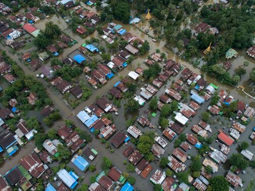 La stagione dei monsoni in Myanmar: allagamenti in tutto il Paese