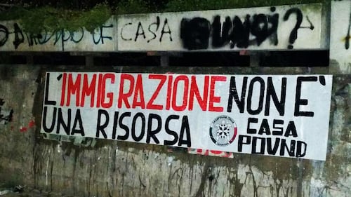 CasaPound, blitz a Cagliari: ​striscioni contro la Boldrini 2