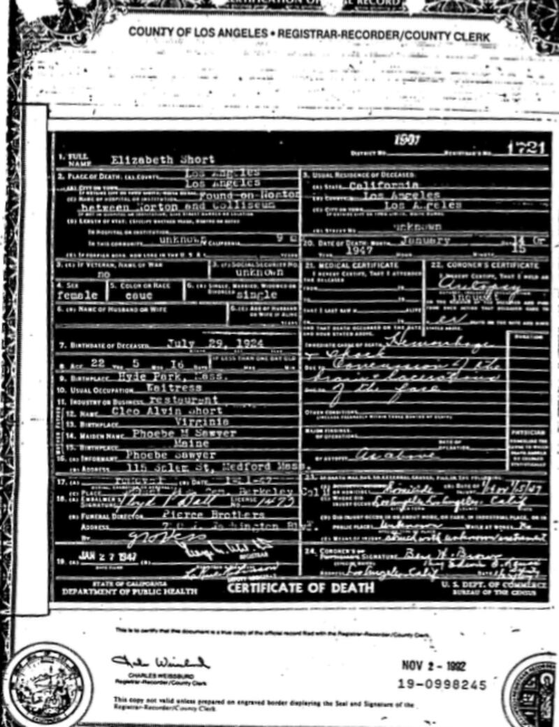Elizabeth Short, ovvero la Black Dahlia 3
