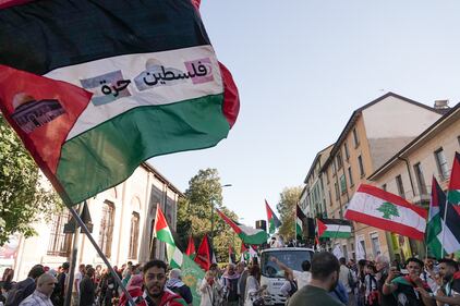 Pro Palestina in piazza a Milano 3