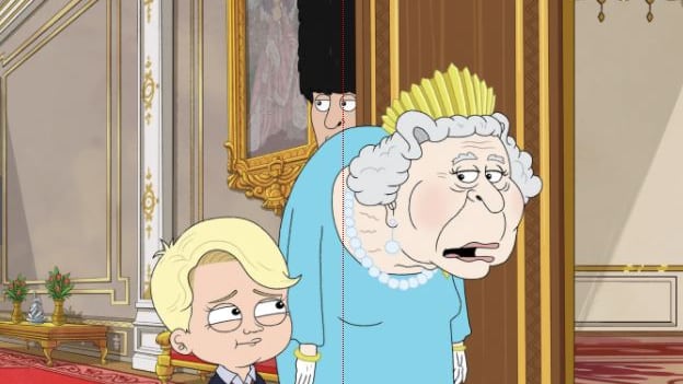 Arriva il cartone animato che deride George (e la Regina)