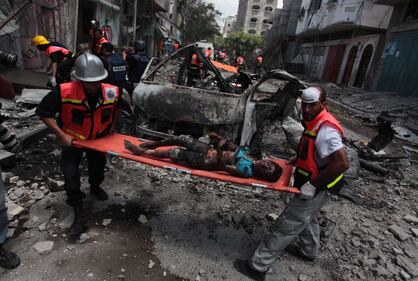 Quartiere di Gaza spazzato via 6