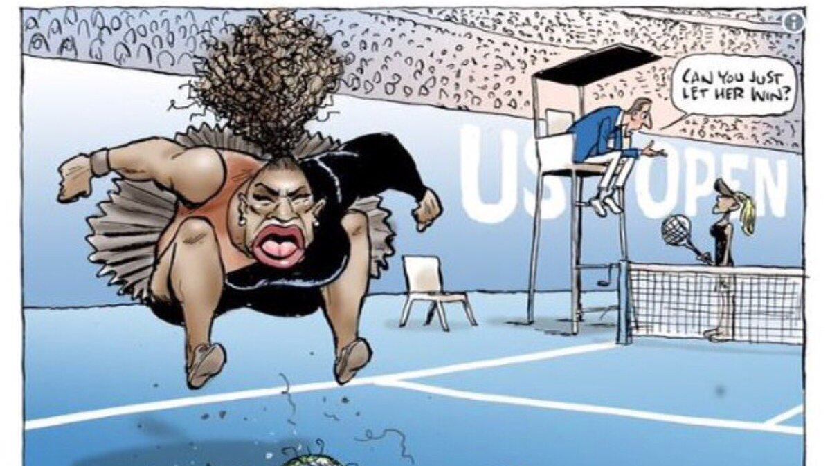 Vignettista accusato di razzismo per la caricatura di Serena Williams