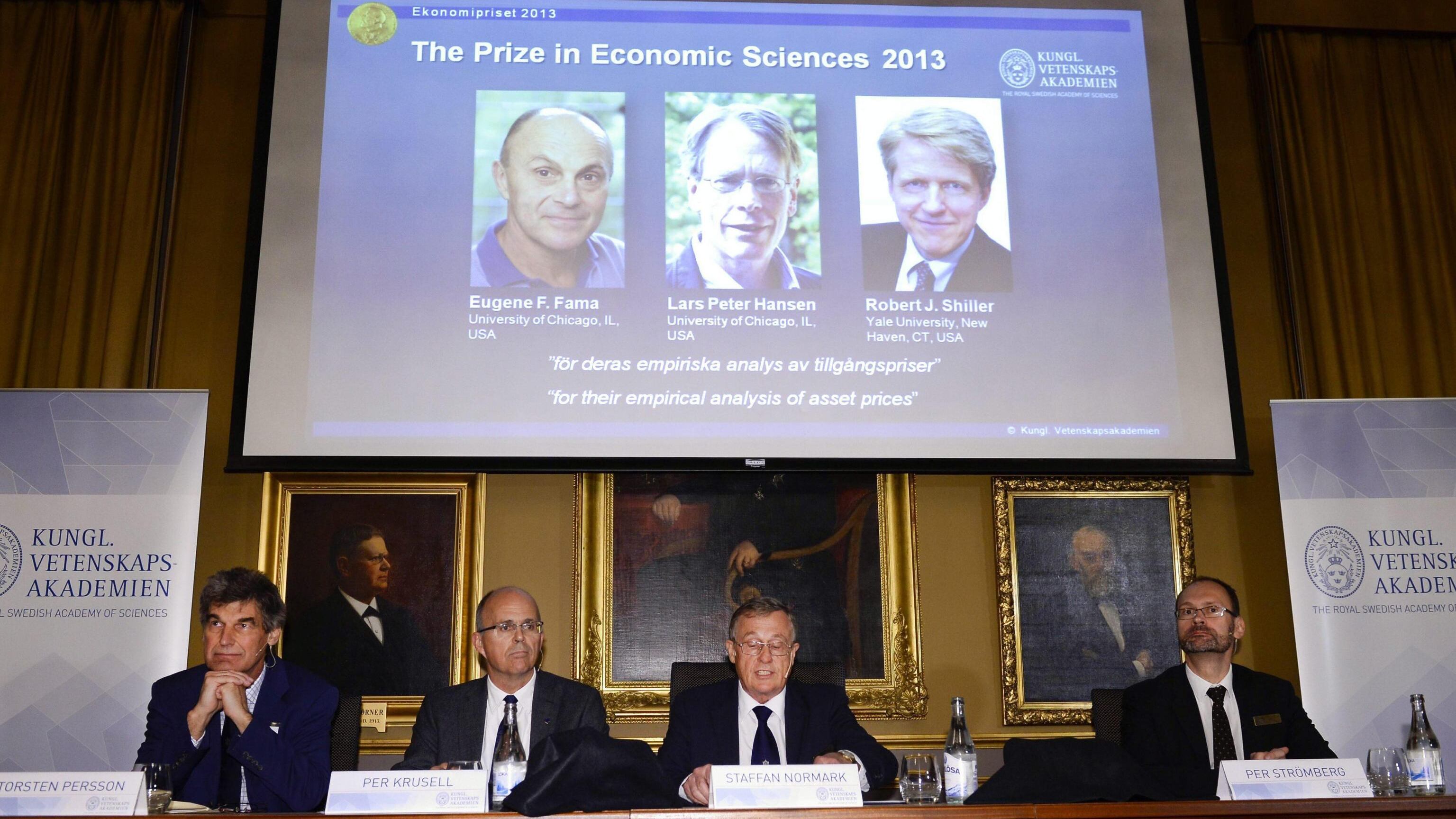 Nobel per l'economia a Fama, Shiller e Hansen