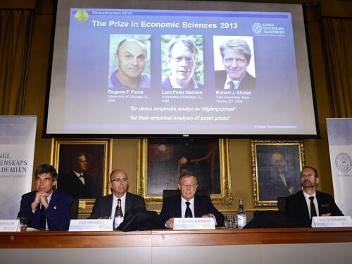 Nobel per l'economia a Fama, Shiller e Hansen