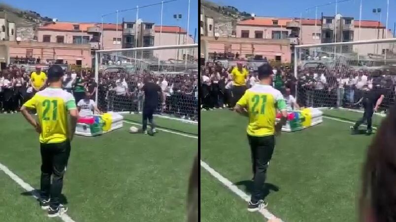 Monreale, la bara in campo e l’ultimo gol: il commovente tributo ad Andrea Miceli: