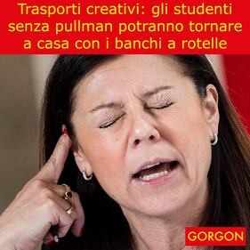 Ecco la satira del giorno. Trasporti scolastici creativi 1