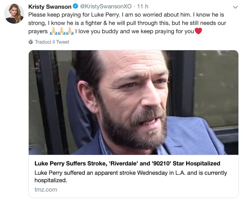 Luke Perry, il sostegno social dei vip: foto 8