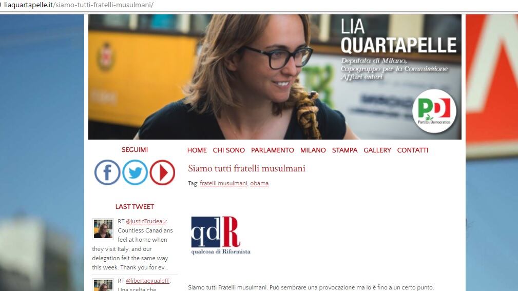 Quando la candidata Pd diceva 'Siamo tutti fratelli musulmani'