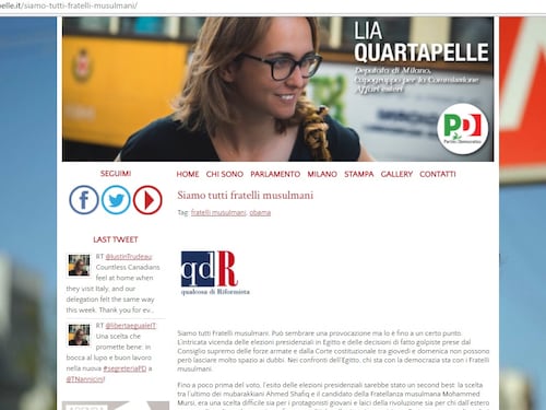 Quando la candidata Pd diceva 'Siamo tutti fratelli musulmani'