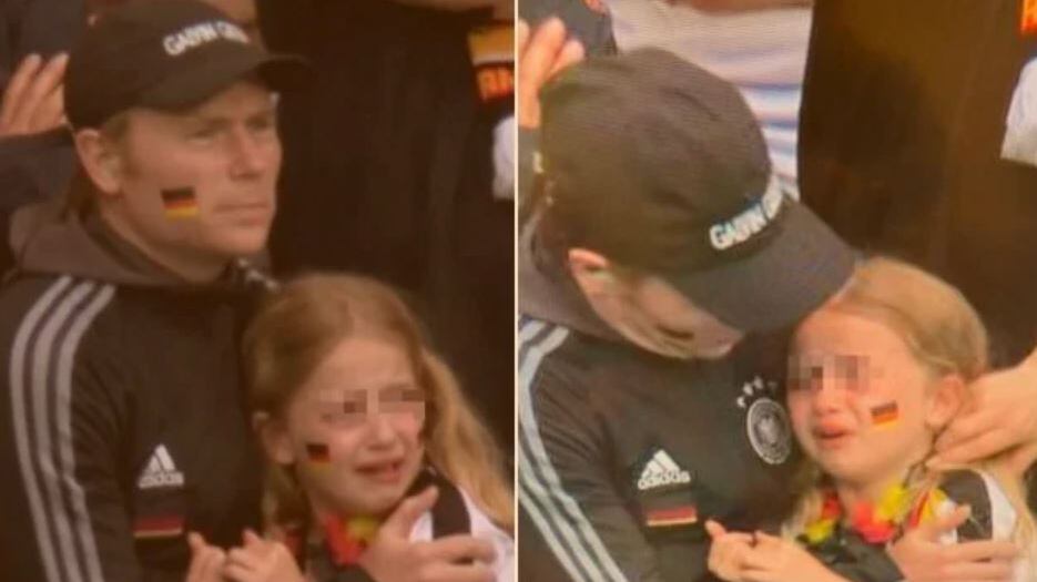 Germania fuori e la bimba piange. Ma allo stadio finisce male