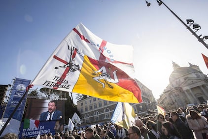 La Lega di Salvini in piazza del Popolo 5