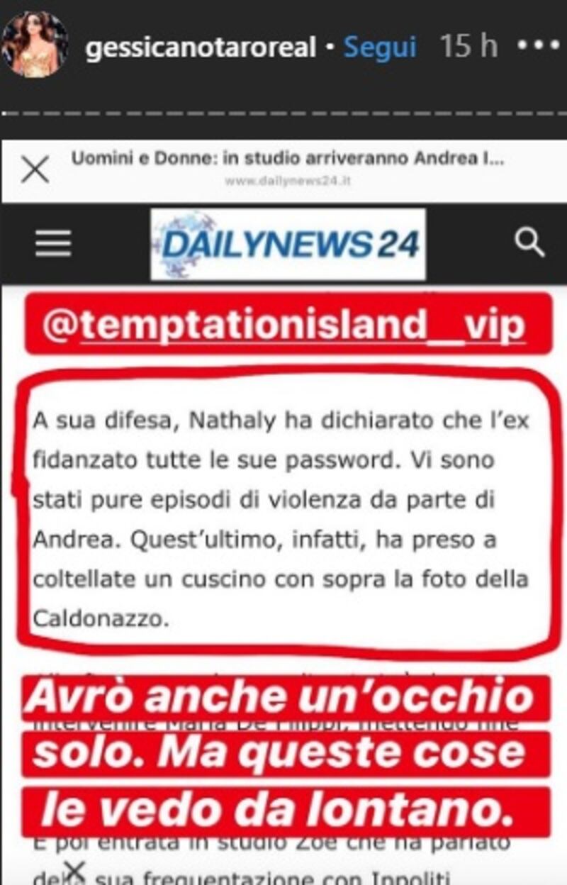 Gessica Notaro social