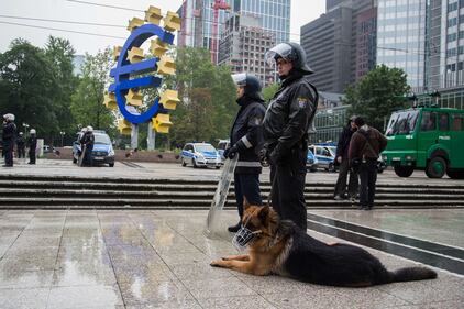 La protesta dei Blockupy 7