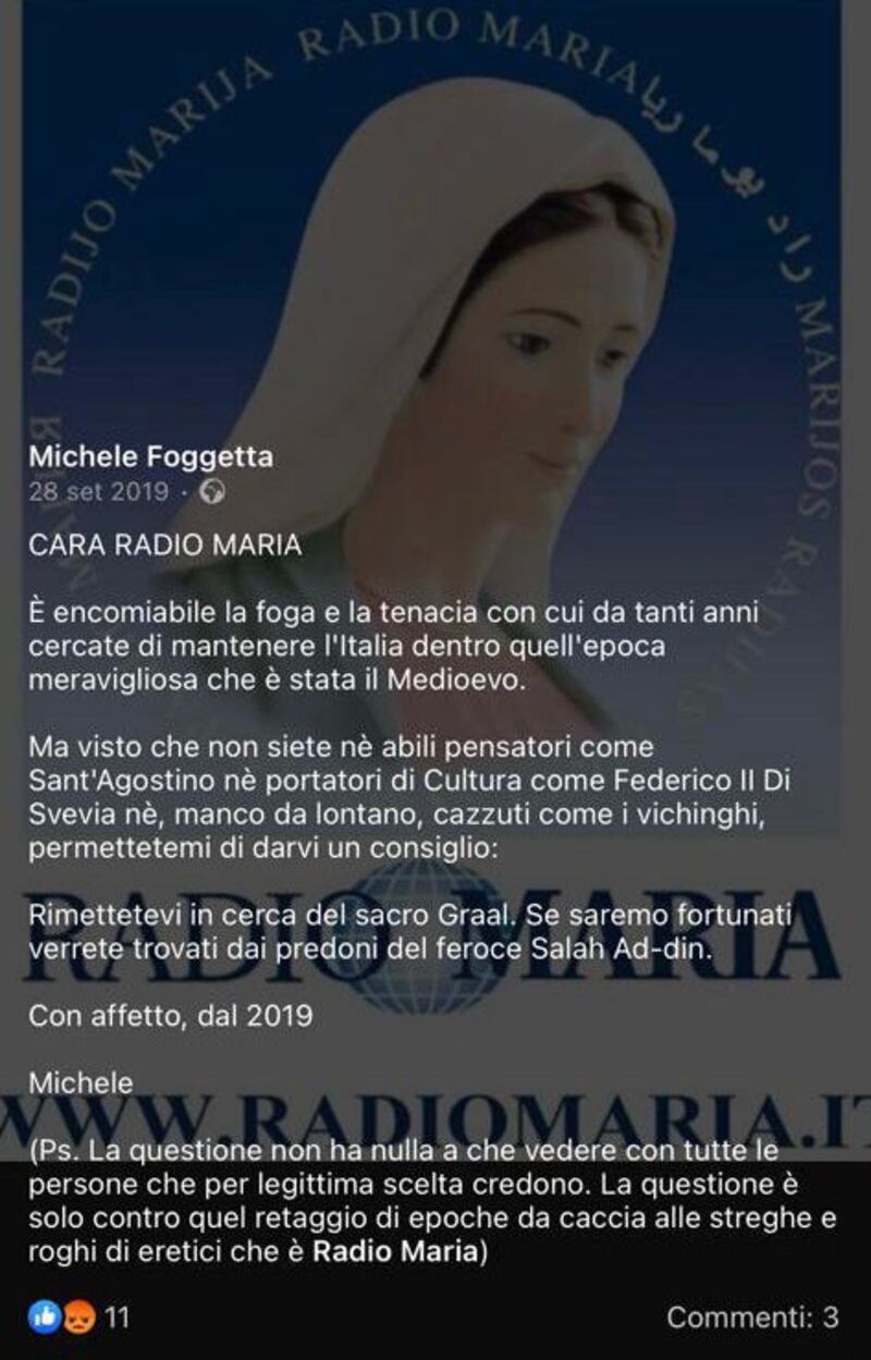 Foggetta e Radio Maria