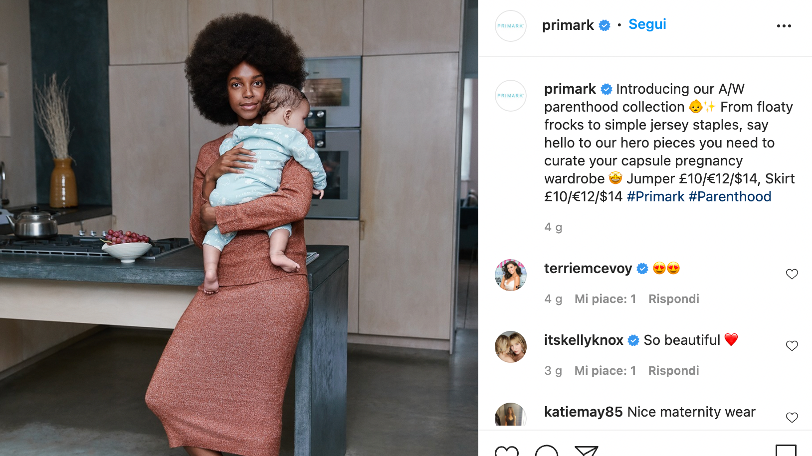 Primark cambia il nome alla linea "Premaman": "Per la genitorialità"