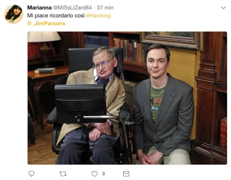 Stephen Hawking, le reazioni social sulla morte 3
