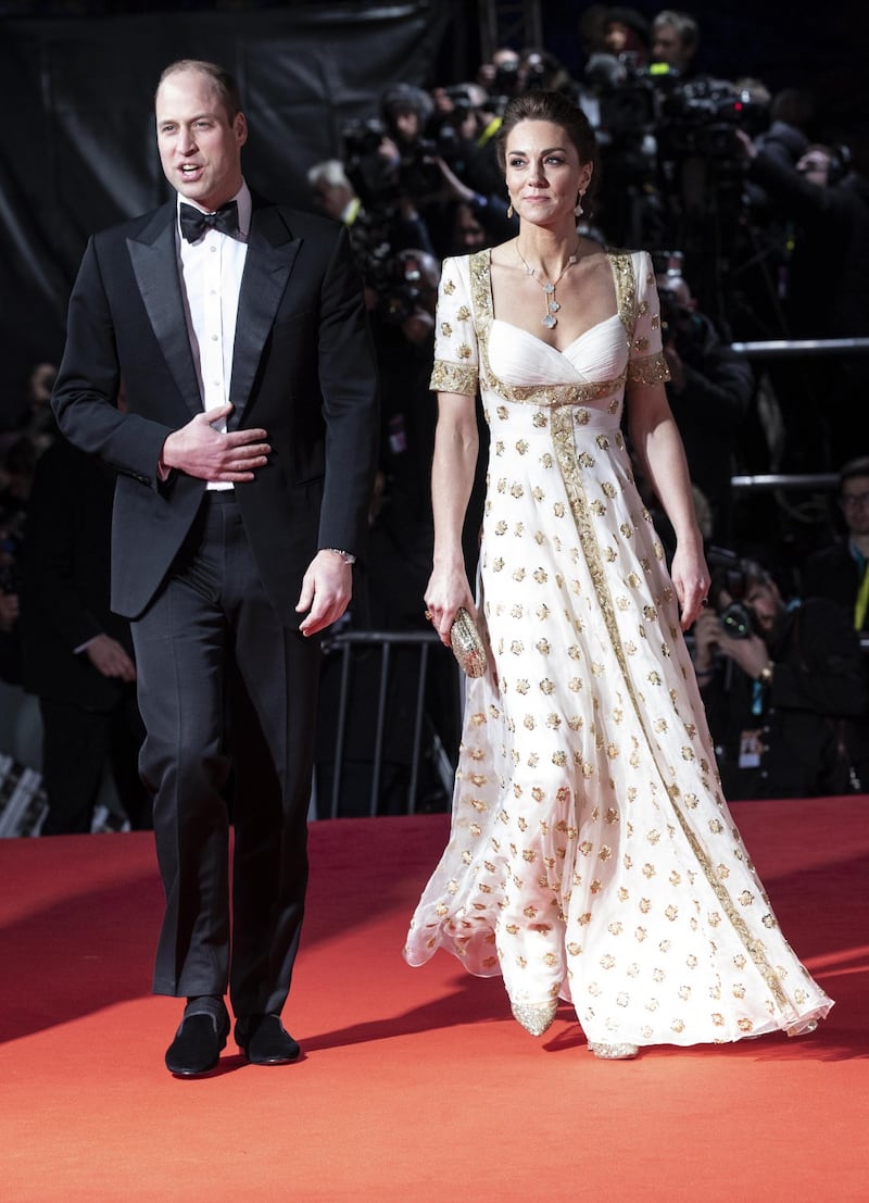 Il Principe William e Kate Middleton ai Bafta 2020, foto 10