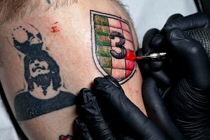 Tatuaggio scudetto Napoli
