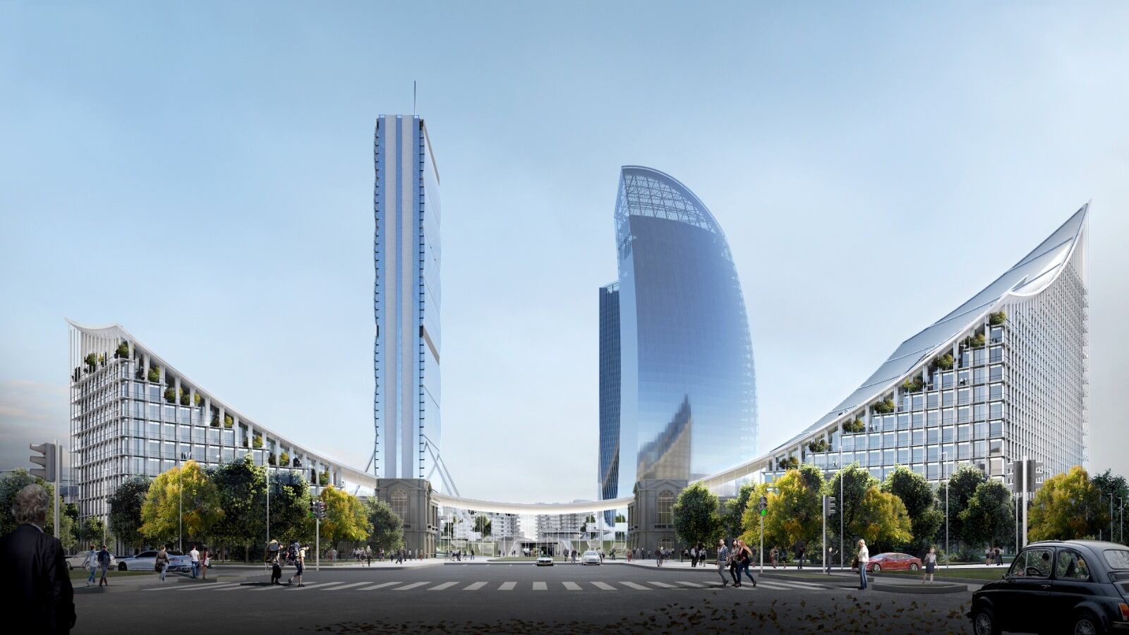 Dopo i tre grattacieli ecco il palazzo-onda