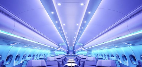 Comodi sui nuovi Airbus: le prime foto della cabina 5