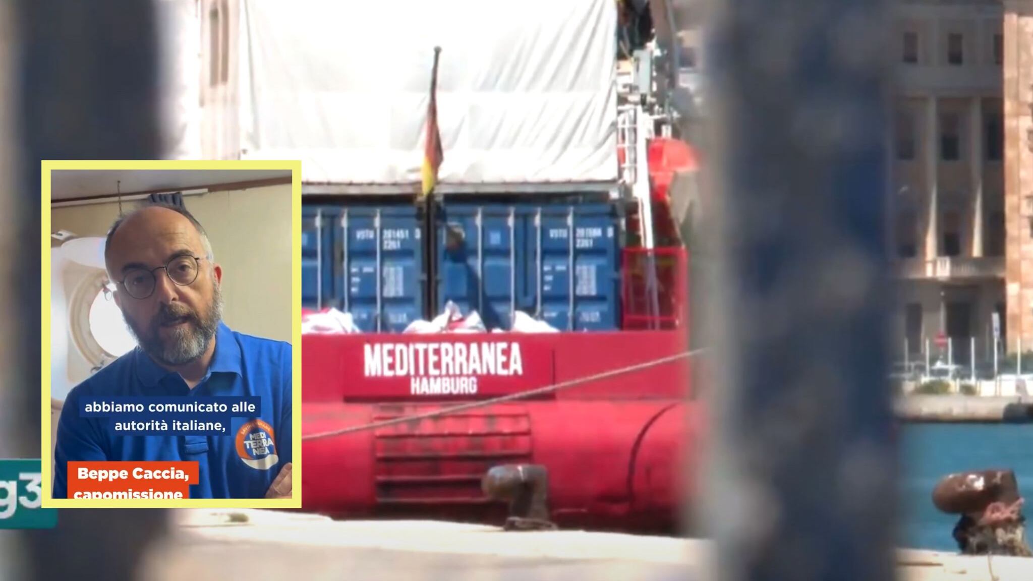 "Io non scendo". Il capomissione di Mediterranea resta sulla nave dopo il fermo