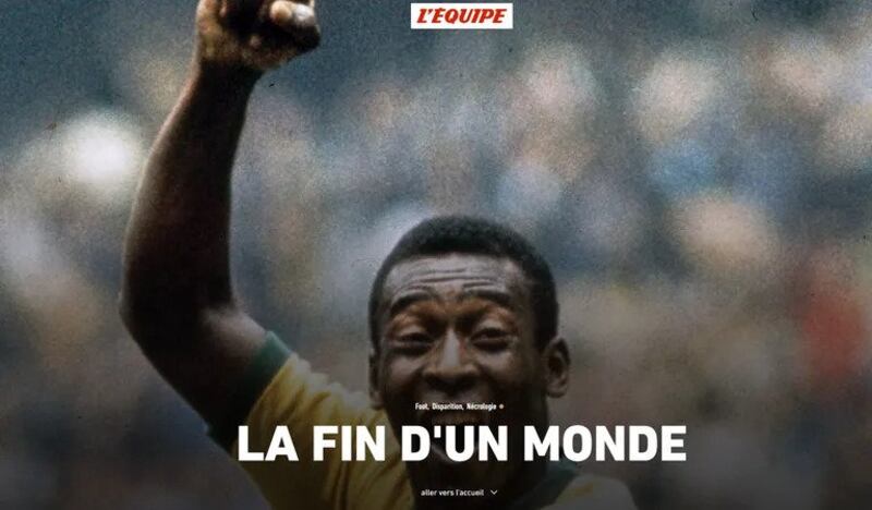 Pelè titolo L'Equipe