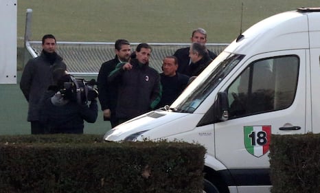 L'arrivo di Silvio Berlusconi e Barbara a Milanello 8