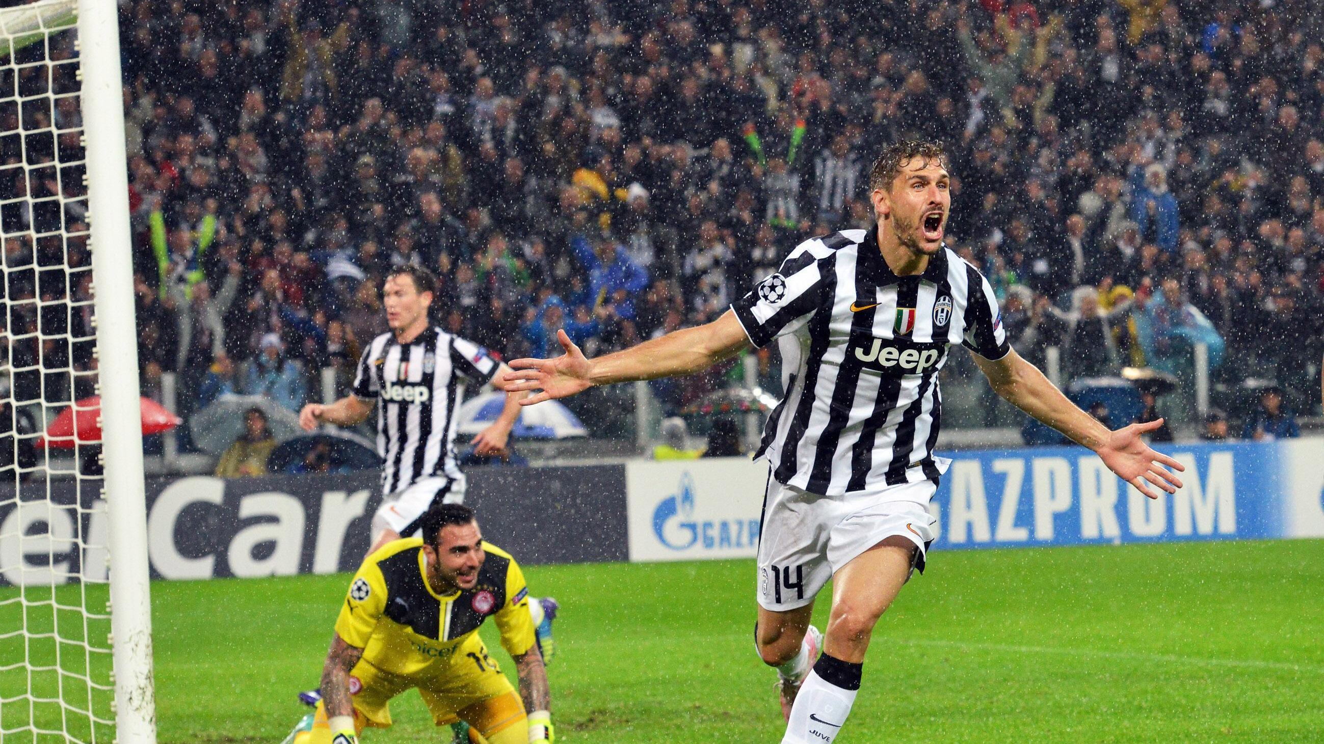 Champions League, la Juventus batte l'Olympiacos 3-2