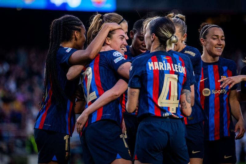 La festa blaugrana (Fc Barcelona Femenì, Twitter)