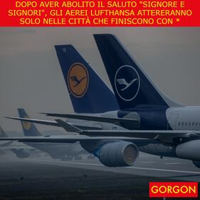 Ecco la satira del giorno. La novità di Lufthansa 1