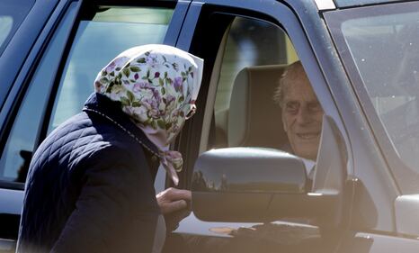 Principe Filippo in auto per l'Horse Show 10