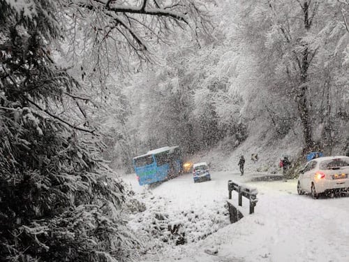 Bergamo, bus con studenti scivola sulla neve e si ferma davanti a una scarpata: nessun ferito