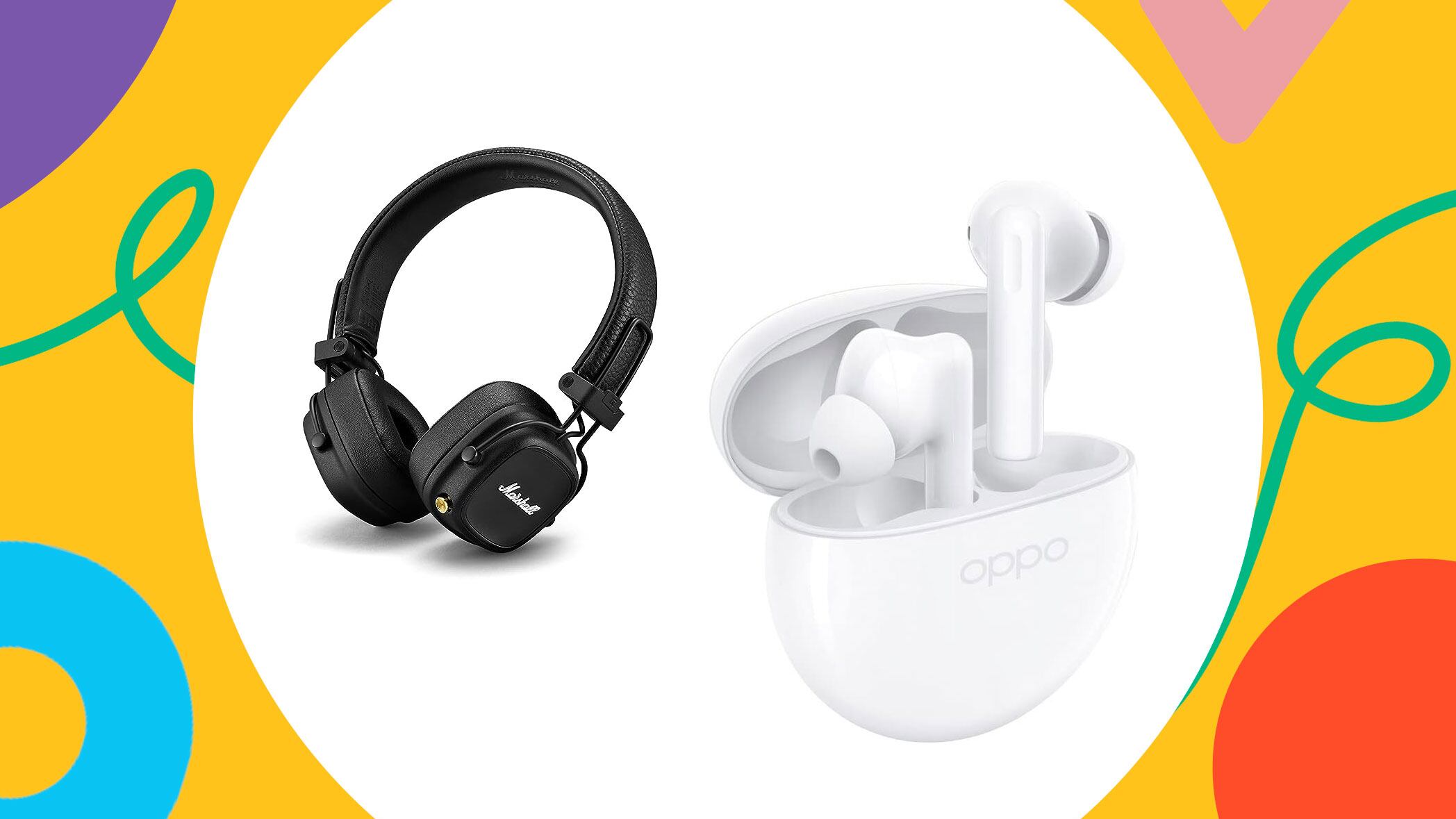Auricolari in-ear e cuffie: Oppo, Marshall e le altre grandi marche in sconto