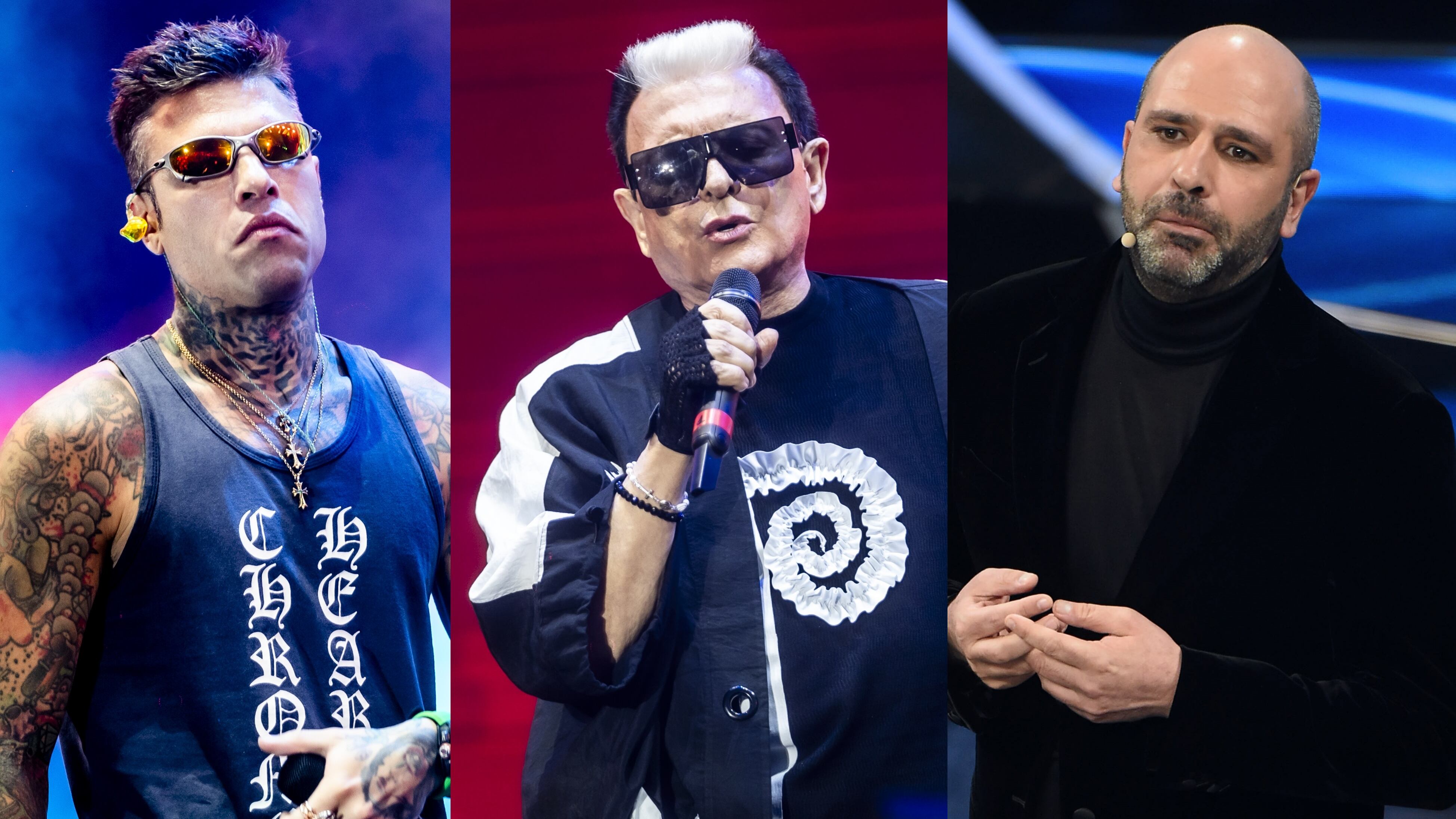 Checco Zalone in crisi (con la moglie), Fedez amoreggia con Sveva, Malgioglio si ritira