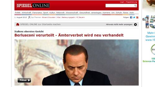 Mediaset, la condanna sulla stampa estera 7