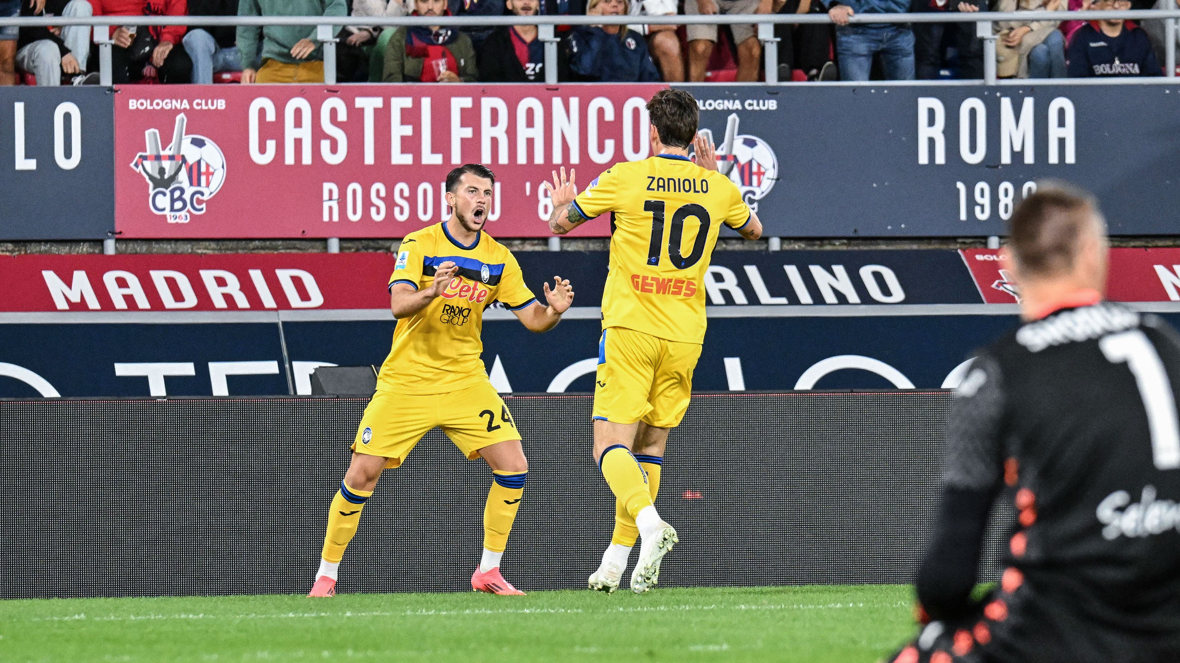 Nel posticipo "da Champions" Bologna ripreso dall'Atalanta