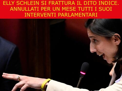 La satira del giorno. Il dito indice della Schlein