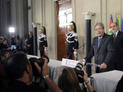 Le consultazioni di Gentiloni