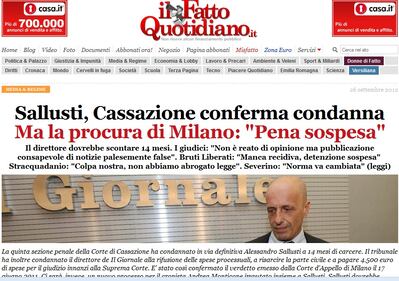 La condanna di Sallusti su tutti i siti 3