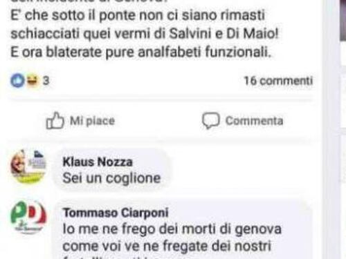 Forlì, augura morte a Salvini e Di Maio con simbolo Pd, denunciato
