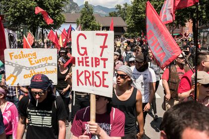 Germania, la contestazione anti G7 12