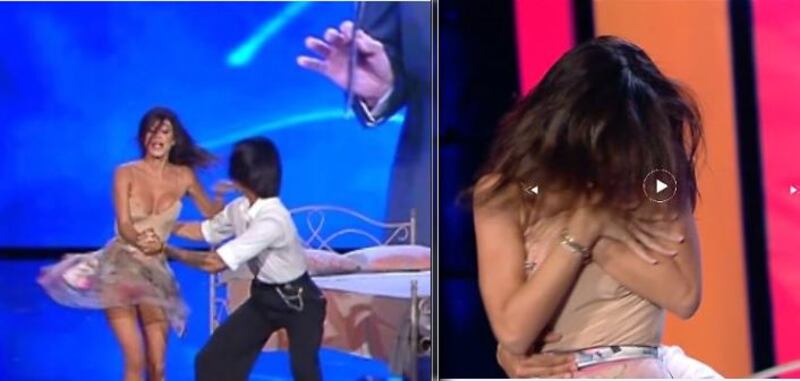 Belen Rodriguez, incidente hot a Tu si que vales 3